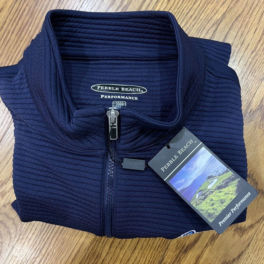 NWT Pebble Beach 1/4 Zip Golf Pullover Size XL Blue Men Breathable - Picture 13 of 14